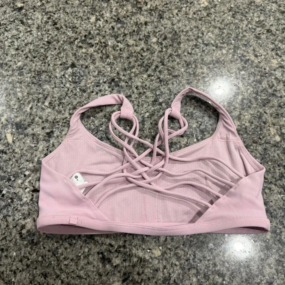 Lululemon Free to Be Ribbed Bra Wild *Light Support, A/B Cup - Pink Peony